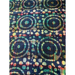 Batik Style Cotton Fabric Colorful Circle & Dot Pattern 40" Wide 1/2 Yard Sewing